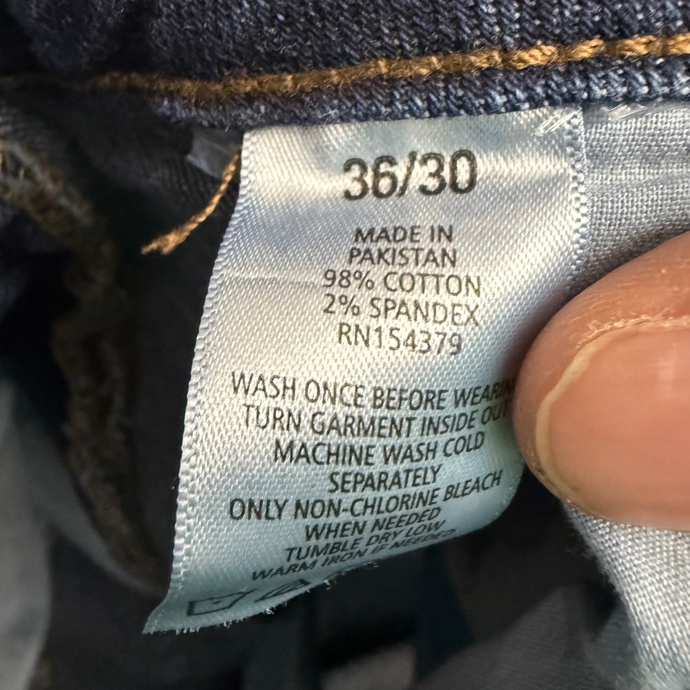 Aeropostale Mens Straight Leg Dark Wash Stretch Denim Jeans 36x30 RN154379 - Picture 5 of 8